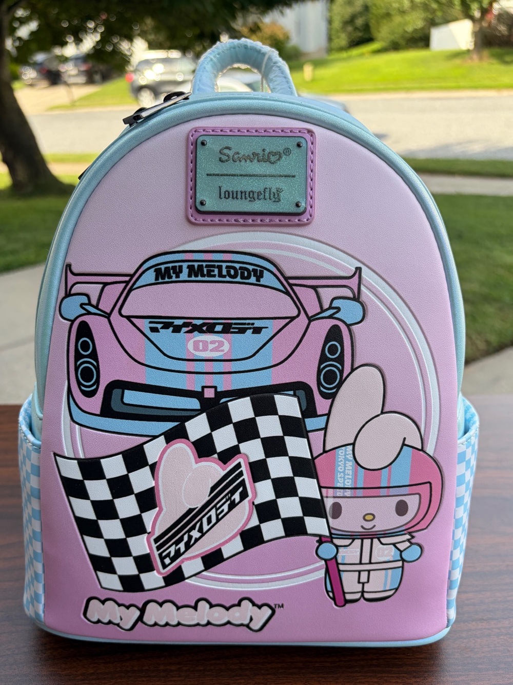 Loungefly Sanrio My Melody Tokyo Speed Racer Pastel Mini Backpack NWT